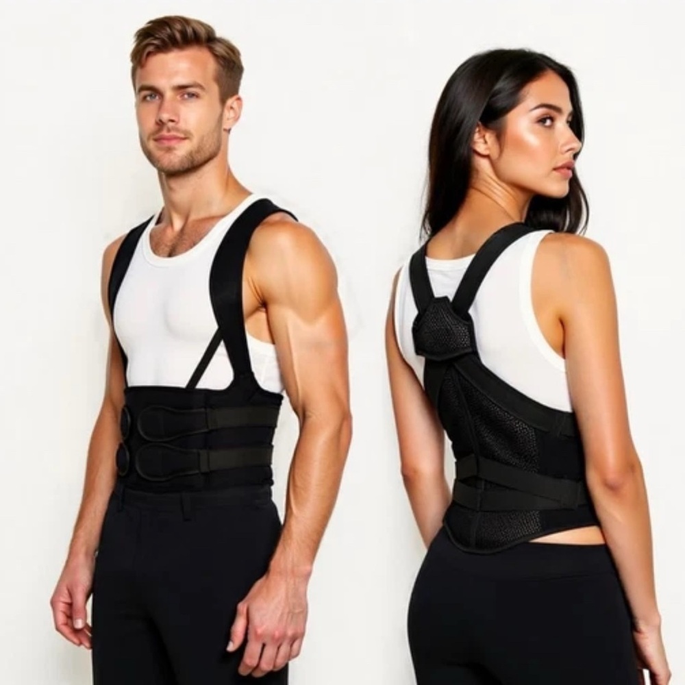 Black Posture Corrector Vest